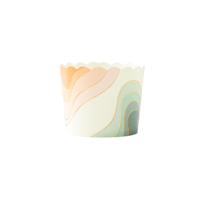 PLCC879 - Gold Foil Waves and Dots Food Cups