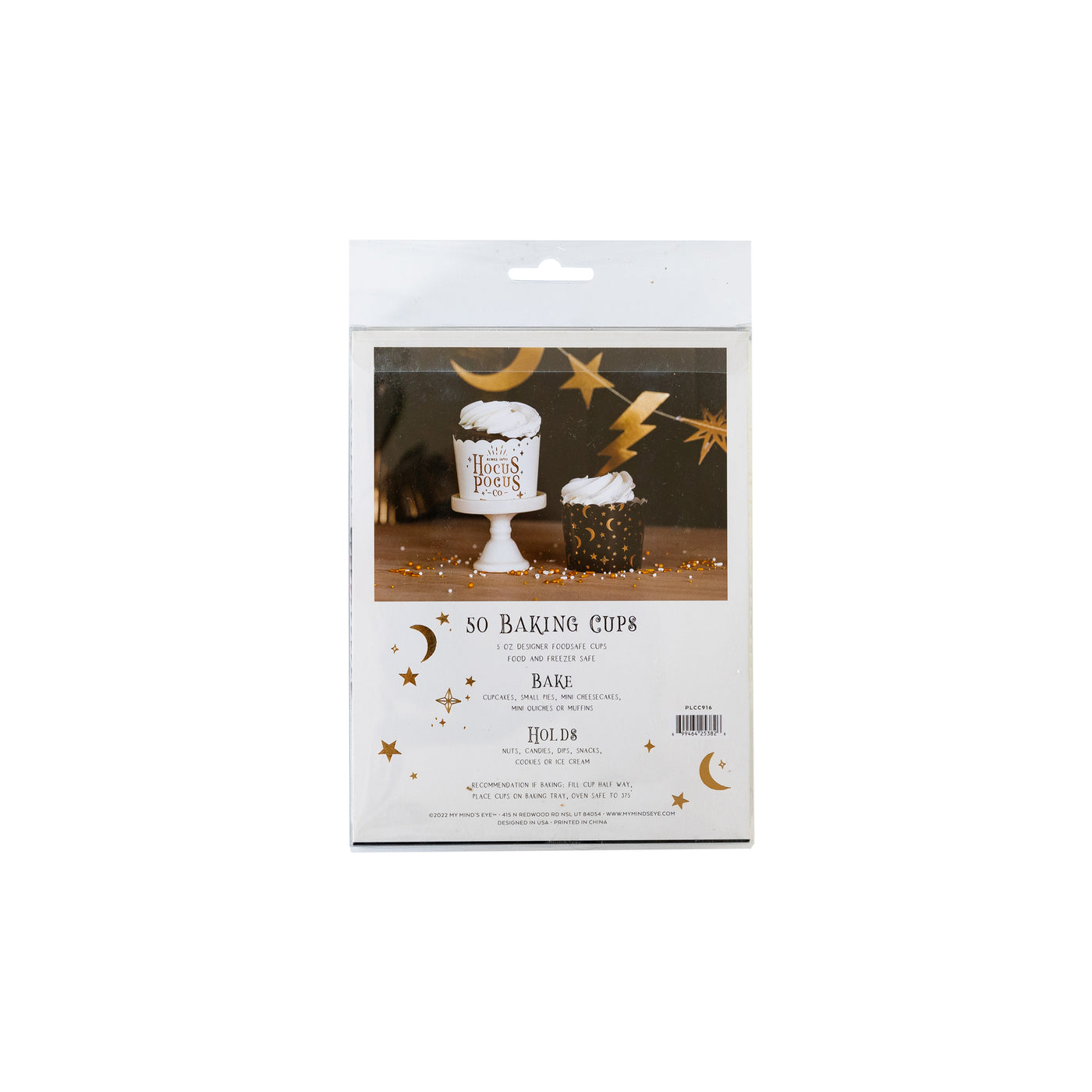 PLCC916 - Gold Foil Hocus Pocus Food Cups (50 pcs)