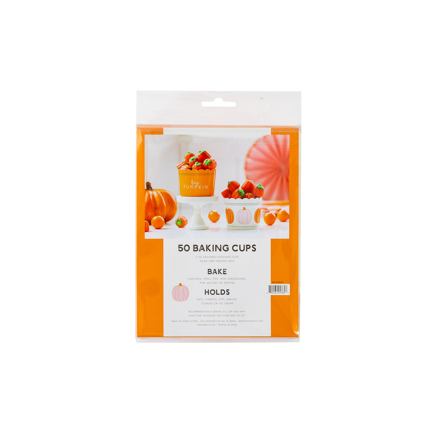 PLCC921 - Pink/Orange Pumpkins Food Cups (50 pcs)