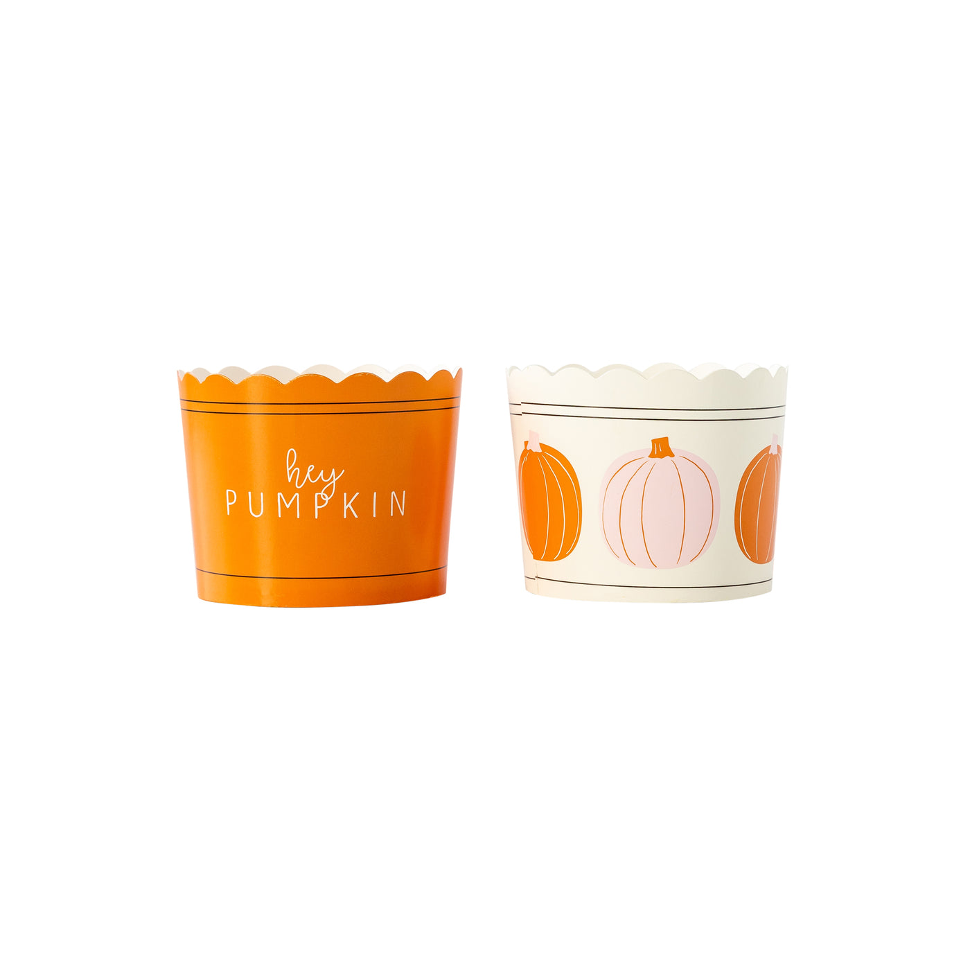 PLCC921 - Pink/Orange Pumpkins Food Cups (50 pcs)