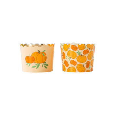 PLCC929 - Gold Foil Farm Pumpkins Baking/Treat Cups (50 pcs)