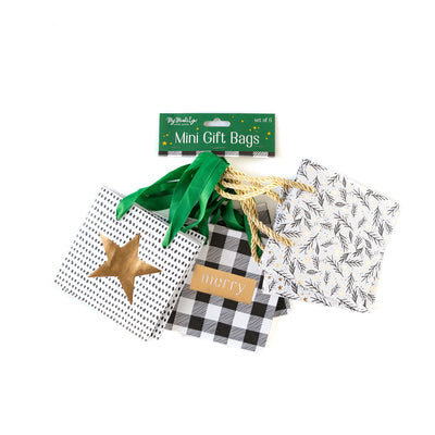 PLGB365 -Christmas Foliage Mini Gift Bag Set of 6