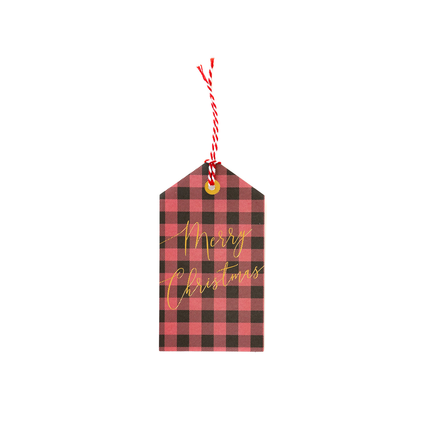 PLGT68 - Christmas Plaid Over-sized Tags
