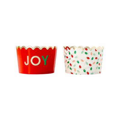 PLJC1027 - Christmas Lights Jumbo Food Cups (40 pcs)