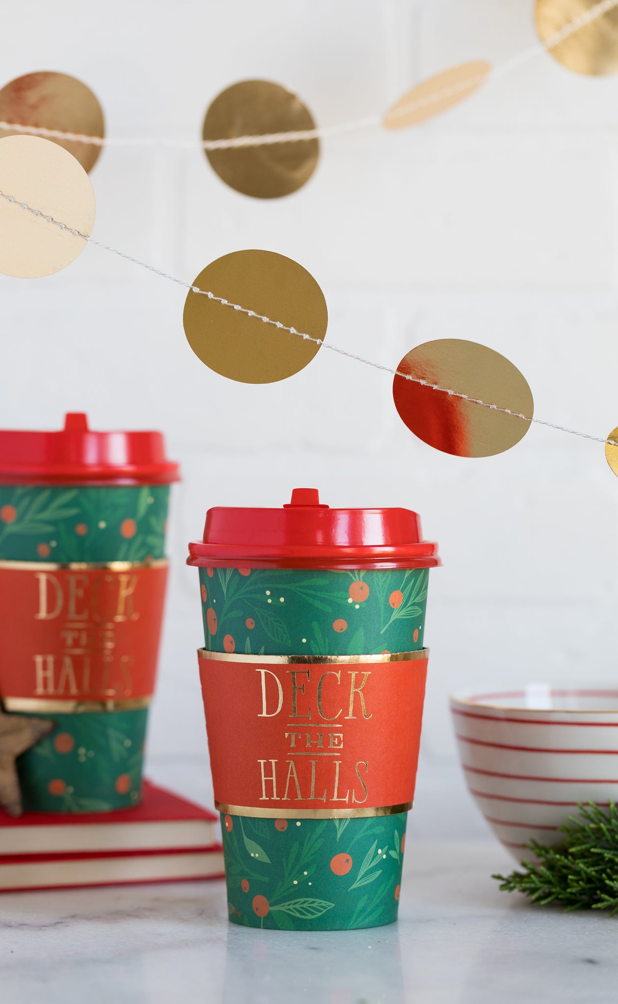 PLLC05 - Deck the Halls Coffee Cups 8 ct