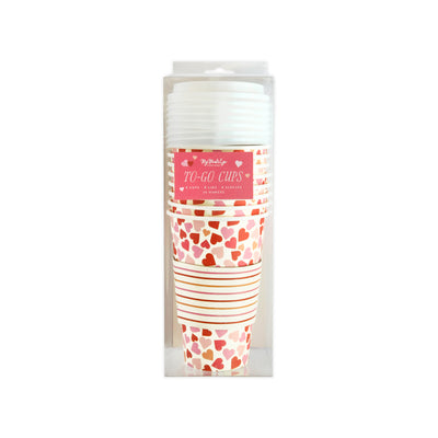 PLLC307 - Scattered Hearts To-Go Cups (8 ct)