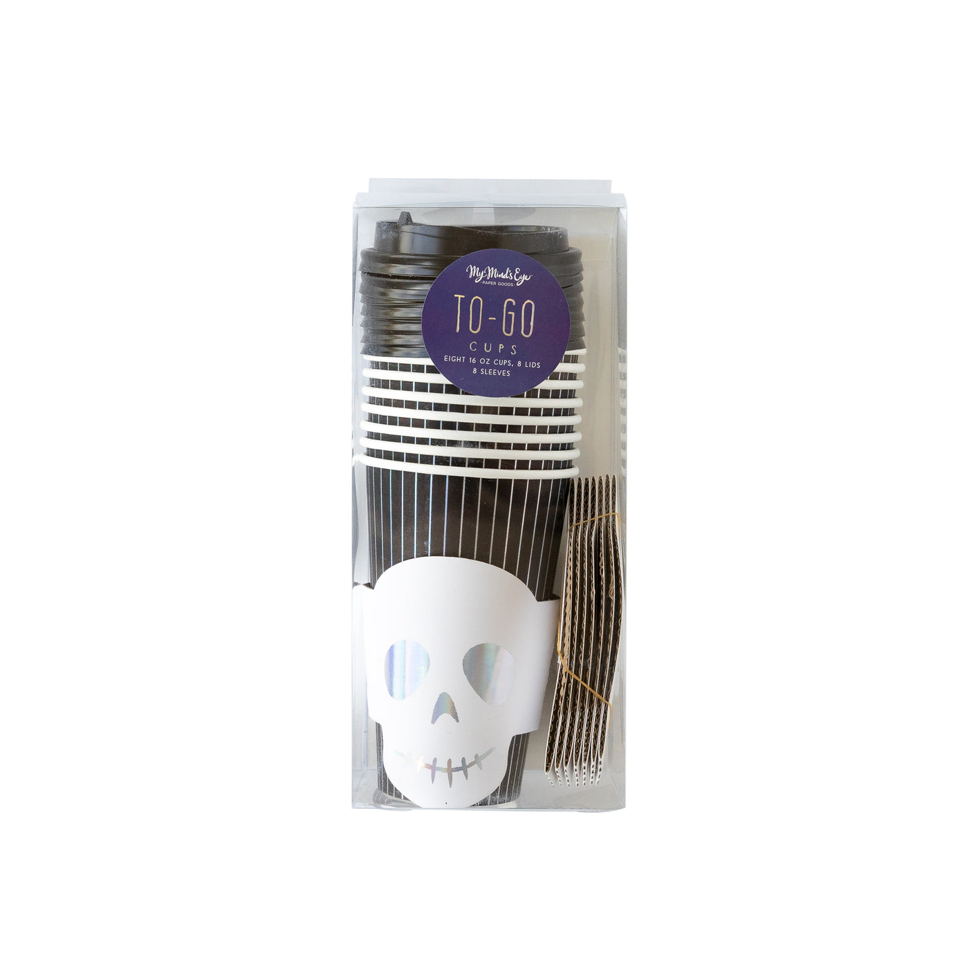 PLLC362 - Holographic Skull To-Go Cups (8ct - 16oz)