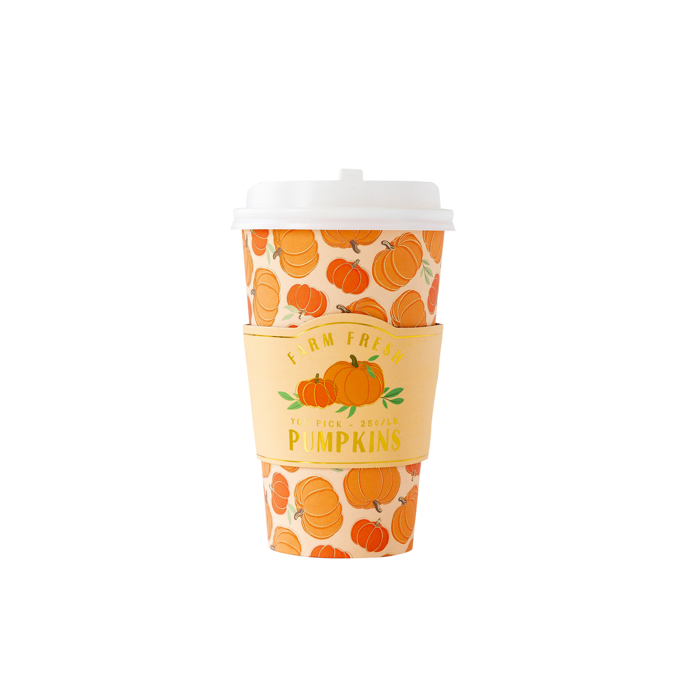 PLLC390- Scattered Pumpkins To-Go Cups (8ct - 16oz)