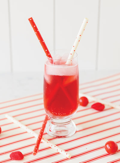PLSS226 - Tiny Red/Pink Hearts Reusable Straws