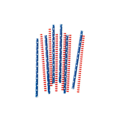 PLSS236 - Red/White and Blue Reusable Straws