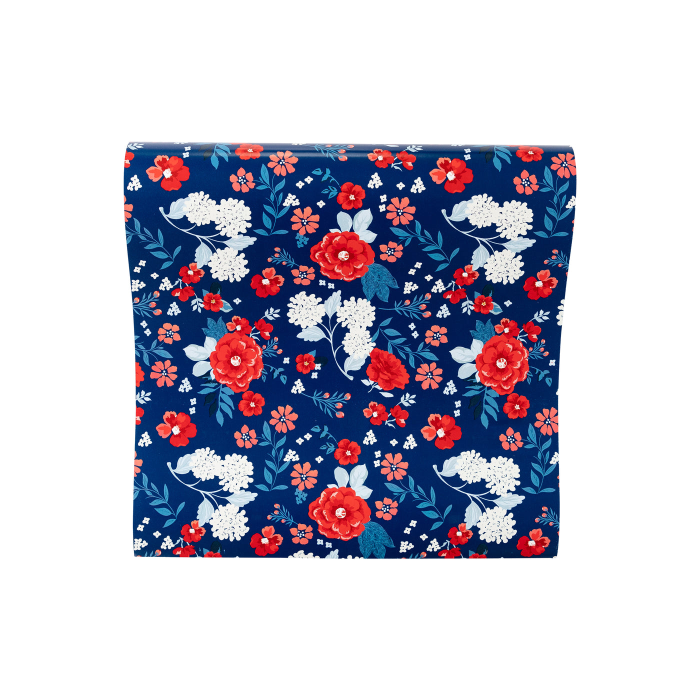 PLTBR55 - Blue Floral Paper Table Runner