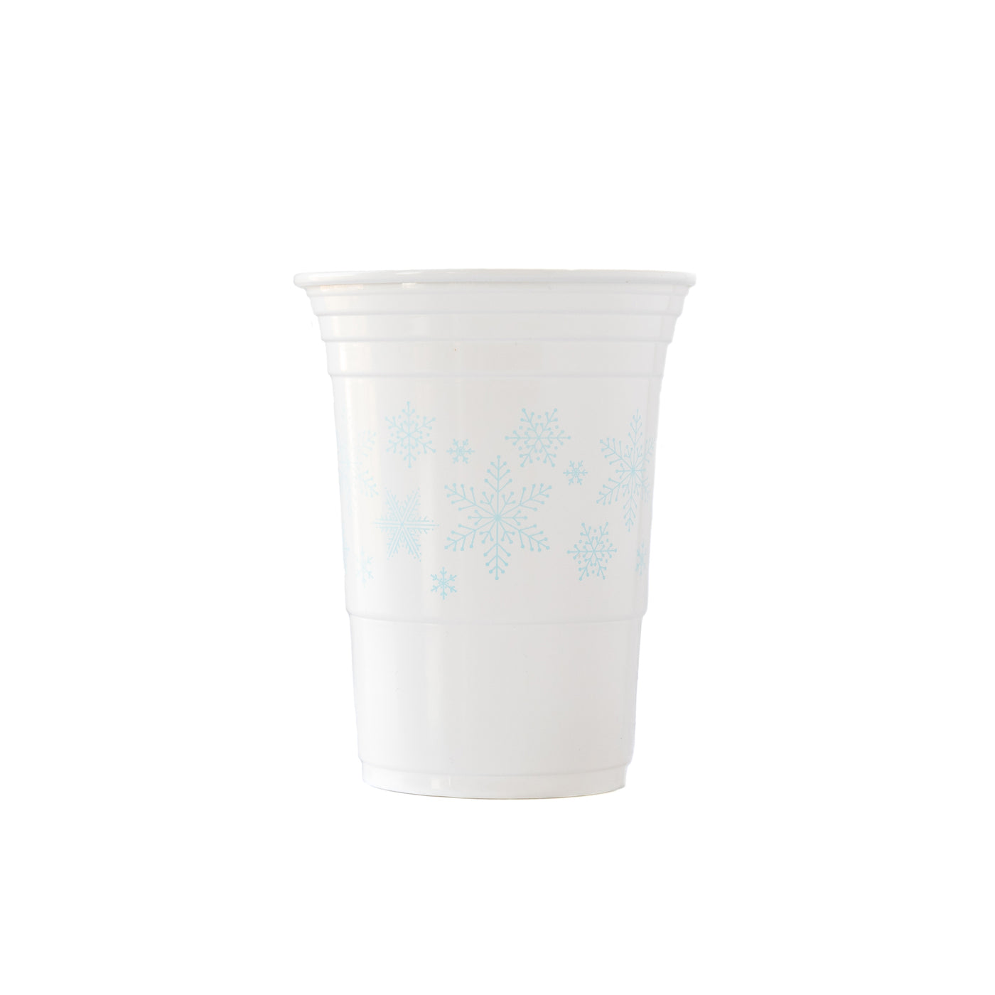 PLTC24 - Snow Flakes 16 oz Plastic Cups (24 pcs)