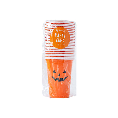 PLTC65 - Jack-o-lantern Plastic Party Cups
