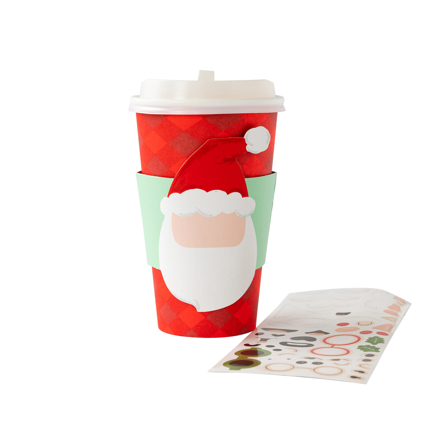 PLTG142 - Make Your Own Santa Face To-Go Cups 8 ct