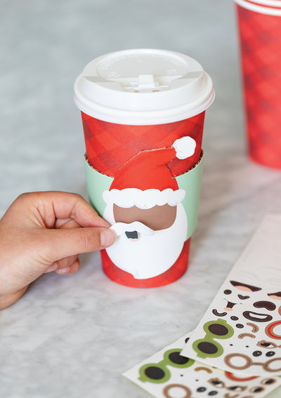 PLTG143 - Make Your Own Santa Face To-Go Cups 8 ct