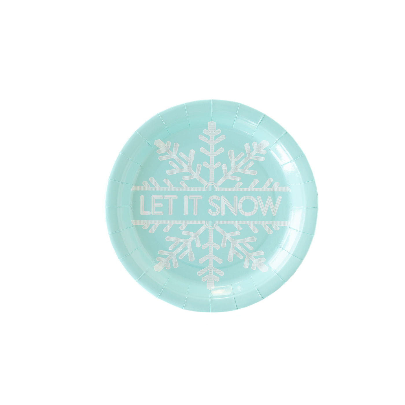 PLTS235A - Blue Snowflake 9" Plate