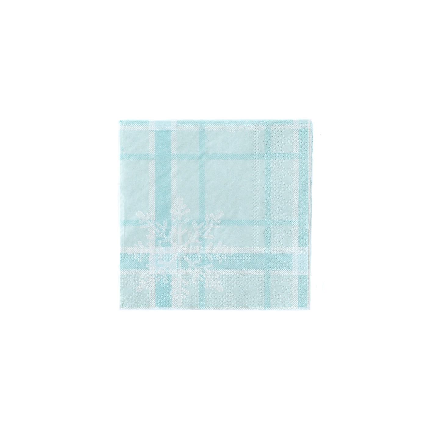 PLTS235D - Blue Snowflake Cocktail Napkin