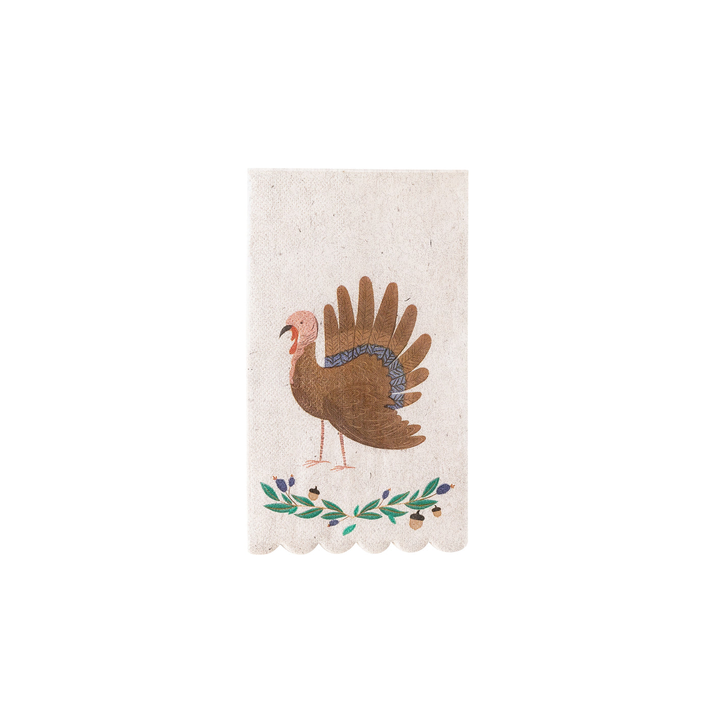 PLTS342F - Scallop Turkey Guest Towel Napkin
