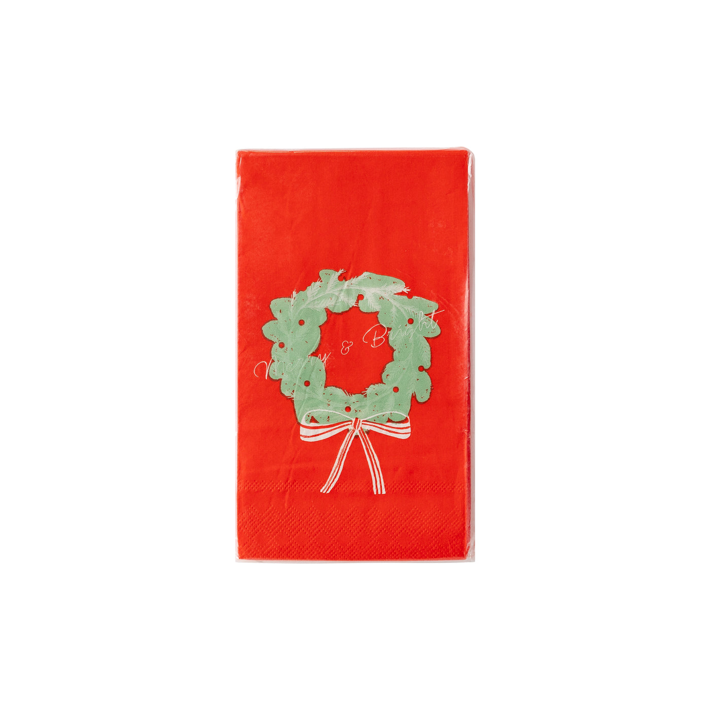 PLTS353J - Merry Wreath Guest Napkin