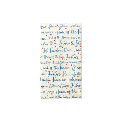 PLTS364C-MME - Americana Words Paper Guest Towel Napkin
