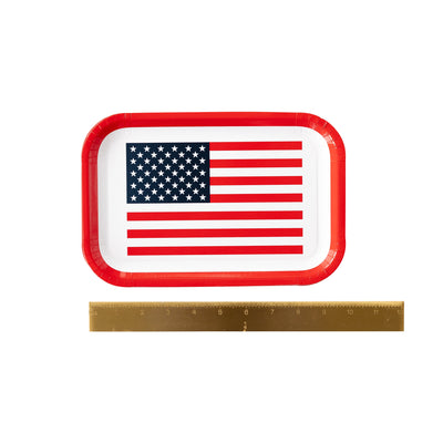 PLTS365A-MME - Flag Shaped Paper Plate