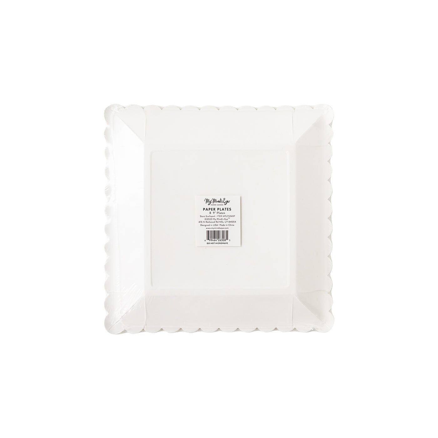 PLTS365F-MME - Square Star Scallop Paper Plate