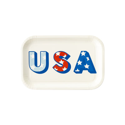 PLTS365G-MME - USA Shaped Paper Plate