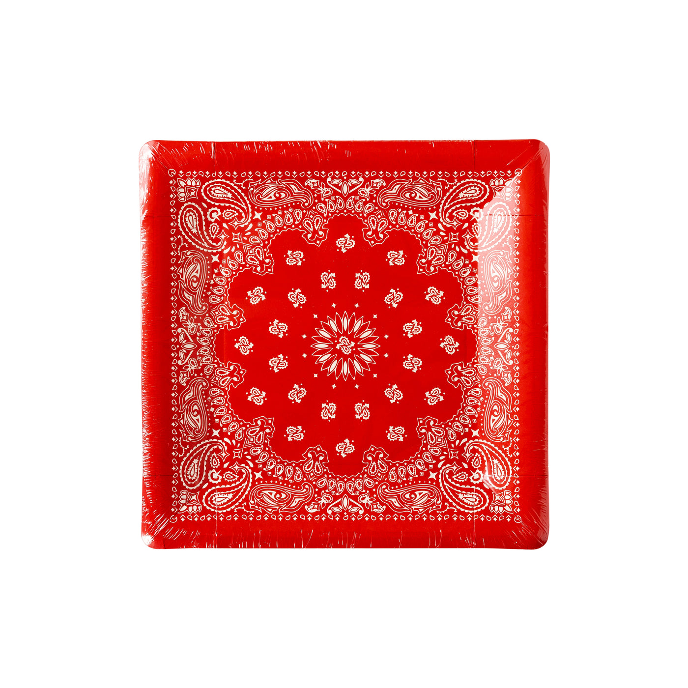 PLTS366S-MME - Red Bandana Paper Plate