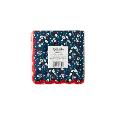 PLTS368i-MME - Liberty Floral Scallop Cocktail Napkin