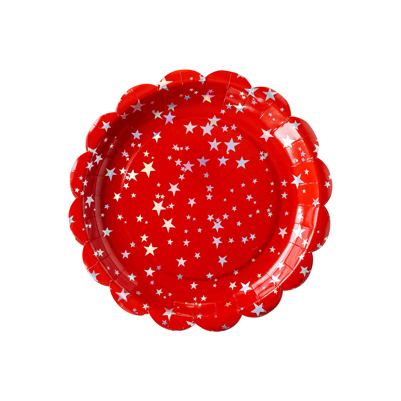ROC941 - Red/Blue Sparklers Scallop Plate Set