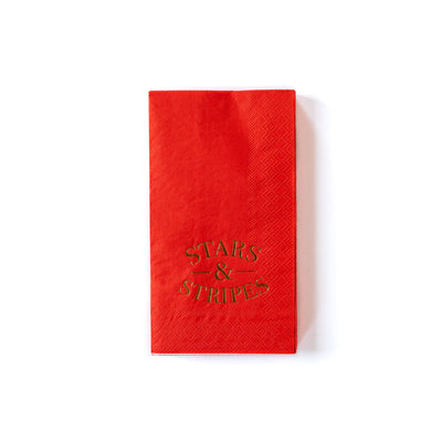 SSP836 - Gold Foiled Stars and Stripes Guest Towel Napkin