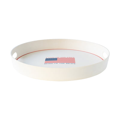 SSP923 - Land of the Brave Reusable Bamboo Round Serving Tray