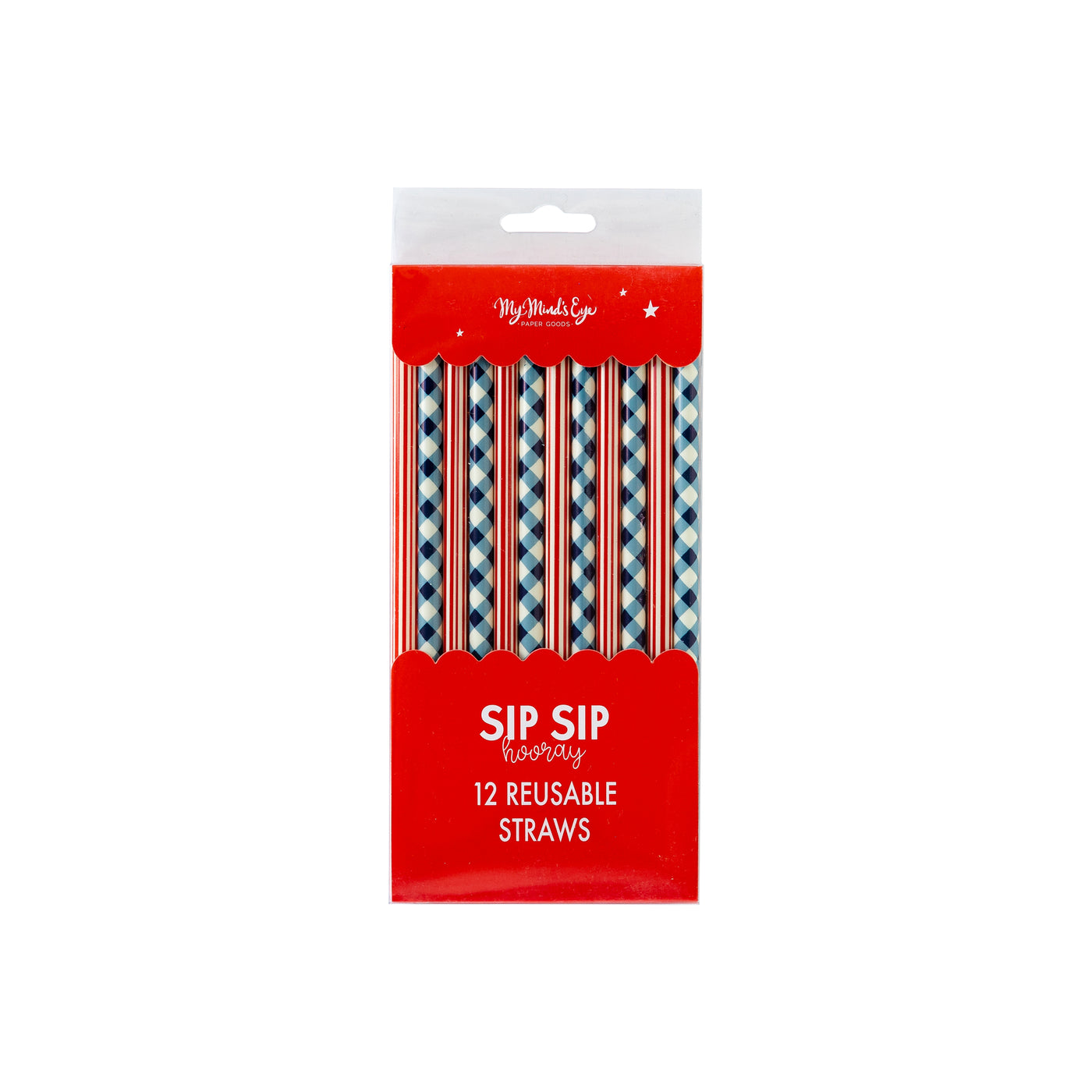 SSP926 - Plaid and Stripes Reusable Straws