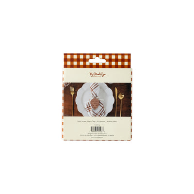 THP916 - Harvest Wooden Pine Cone Napkin Tags