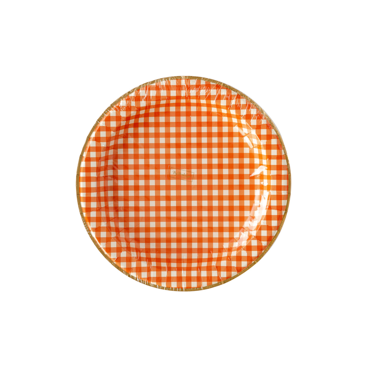 THP929 - Harvest Orange Gingham Check 11" Plate