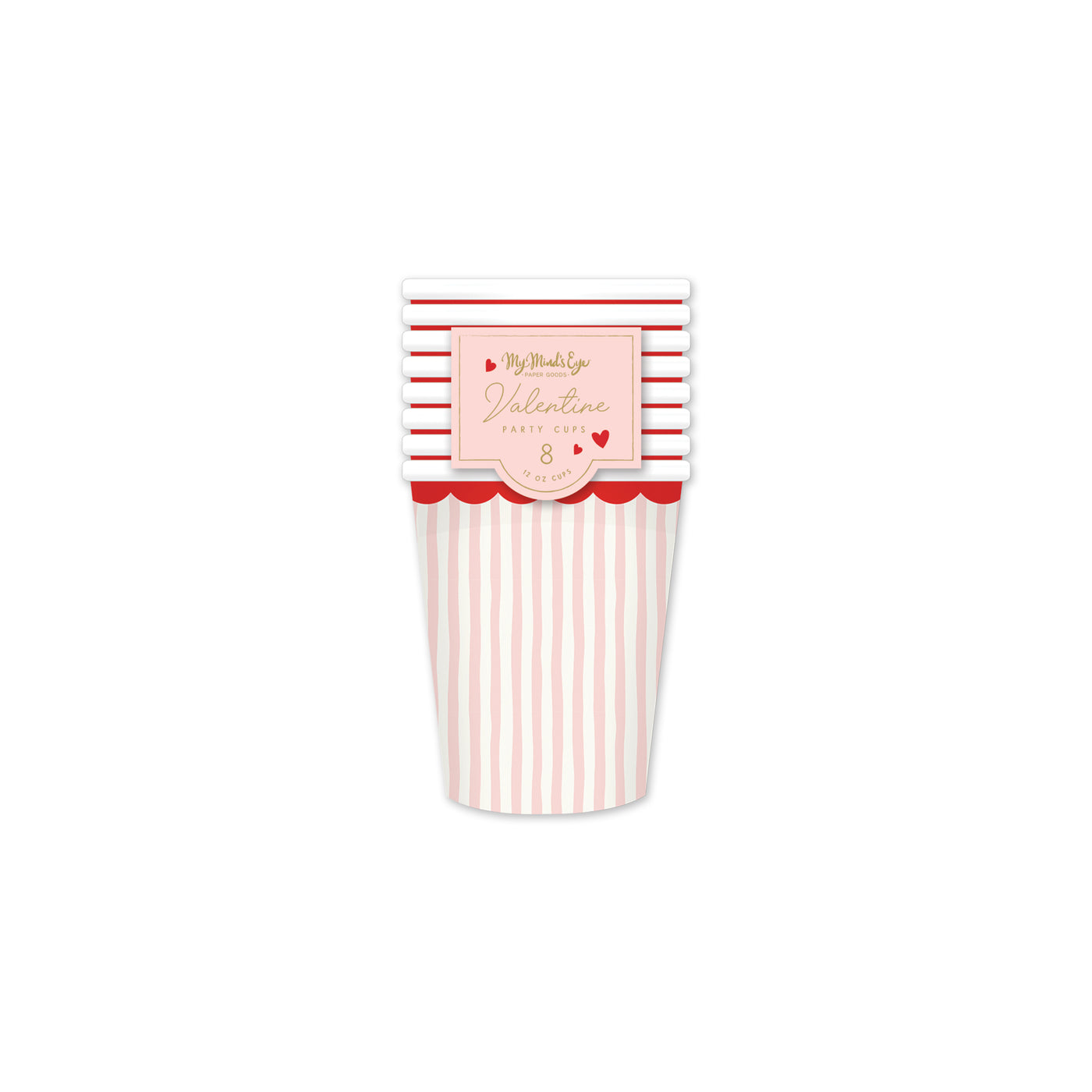 VAL912 - Pink Stripe Paper Cup