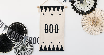 VHP922 -  Vintage Halloween Boo Canvas Banner