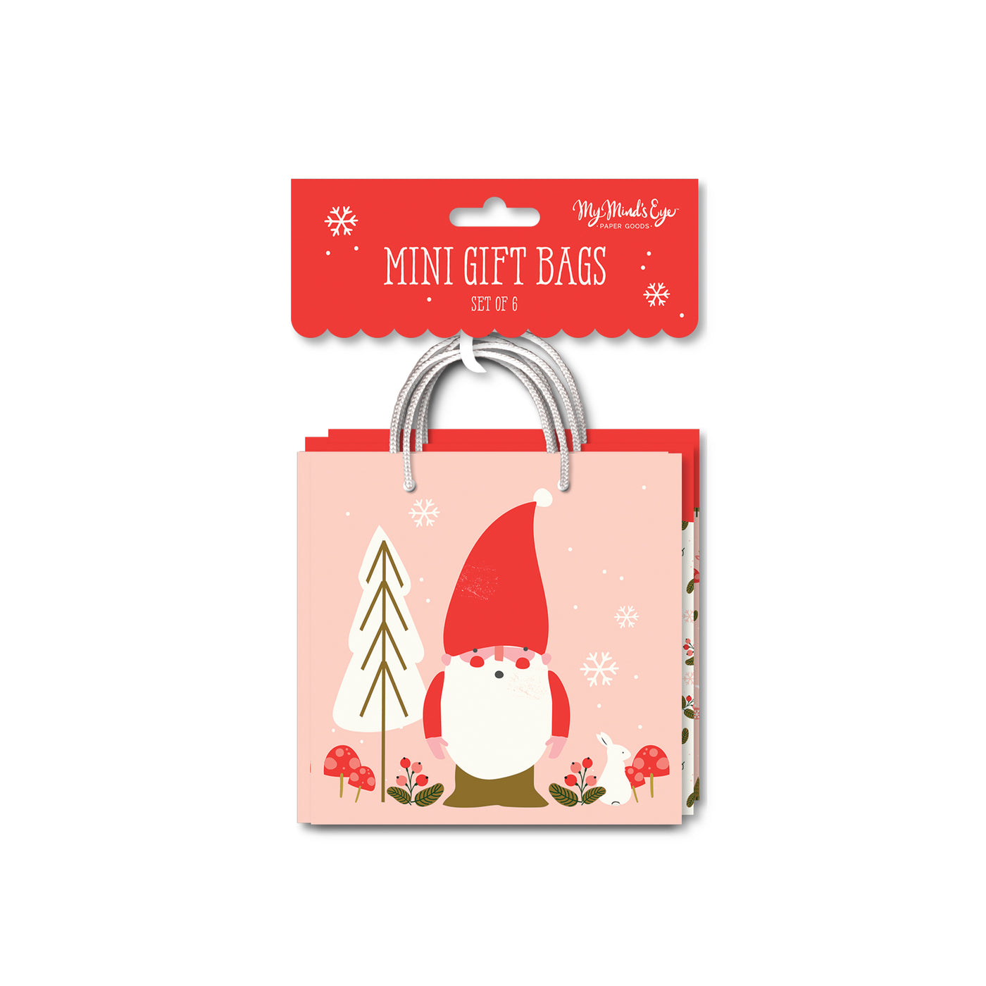 PLGBS36 -Gnome Sweet Gnome Mini Gift Bag Set of 6