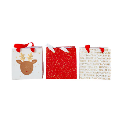PLGBS46 - Reindeer Mini Gift Bag Set of 6