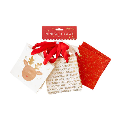 PRESALE SHIPPING MID OCTOBER - PLGBS46 - Reindeer Mini Gift Bag Set of 6
