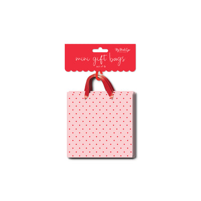 PLGBS62 - Pink Red Polka Dots Mini Gift Bags
