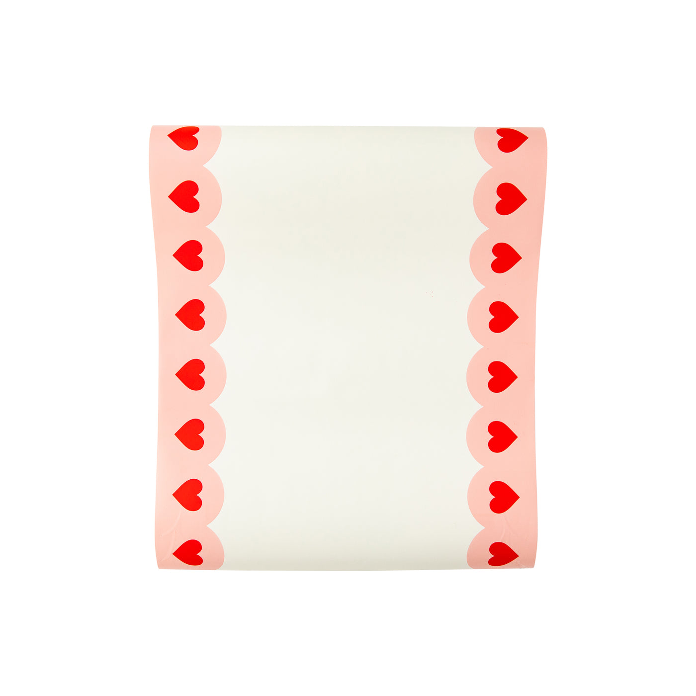 PLTBR47 - Pink Heart Border Paper Table Runner