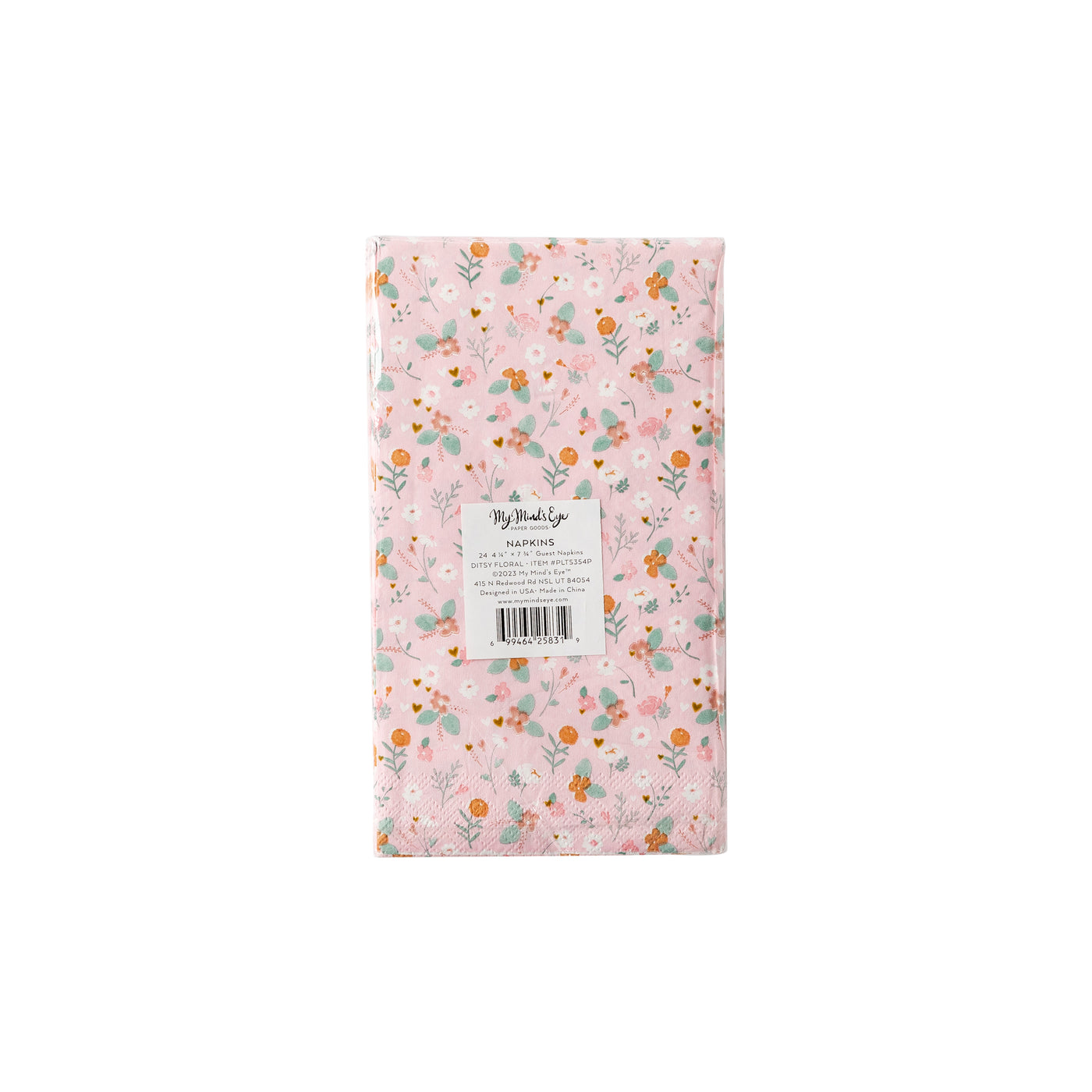 PLTS354P - Ditsy Heart Floral Guest Towel