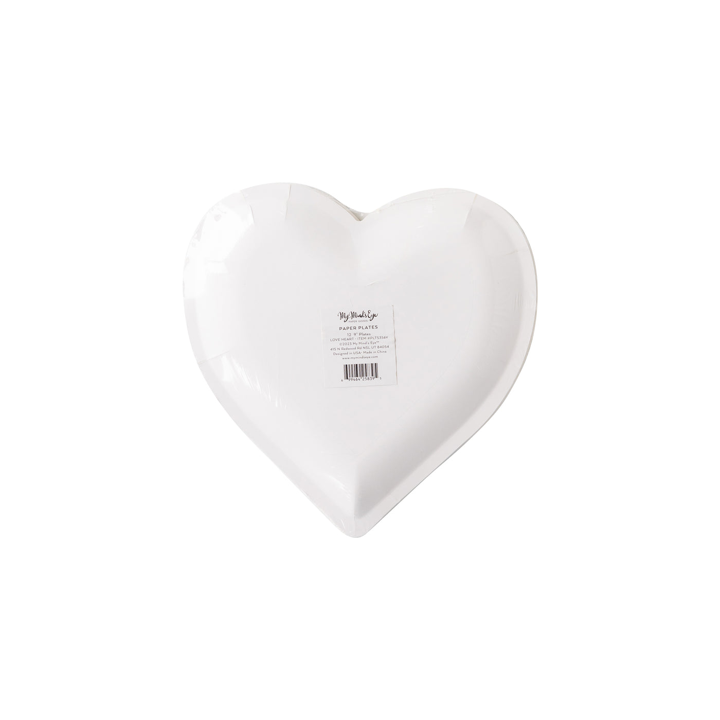 PLTS356V - White Love Heart Shaped Plate