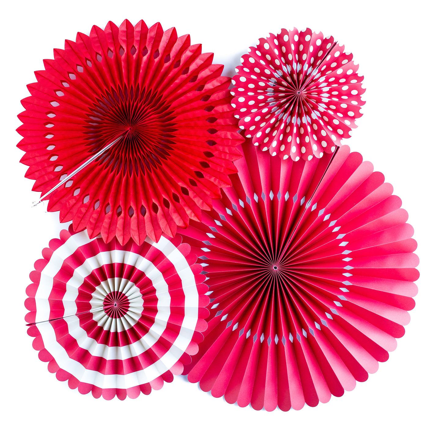 PGB208-Basics Party Fans-Red